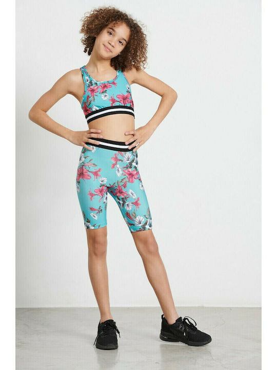 Kids Legging Sports Short Blue