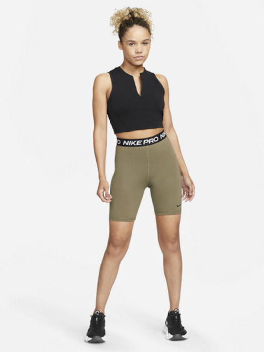 Dri-Fit Pro 365 Running Γυναικείο Κολάν-Σορτς Σύσφιξης Ψηλόμεσο Χακί