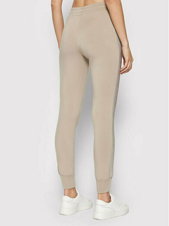 Guess Allie Women's High Waist Jogger Sweatpants Beige