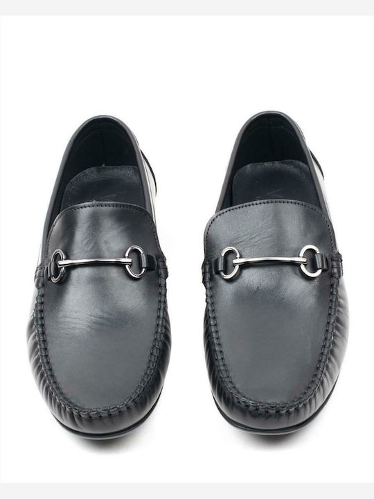 Δερμάτινα Ανδρικά Loafers σε Μαύρο Χρώμα