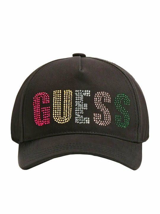 Guess Kids' Hat Jockey Fabric Black