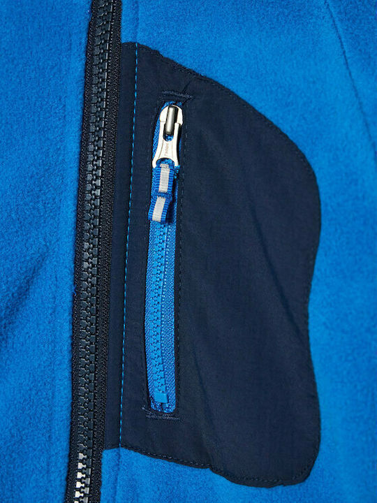Kids Sweatshirt Cardigan Fleece Blue Fast Trek III