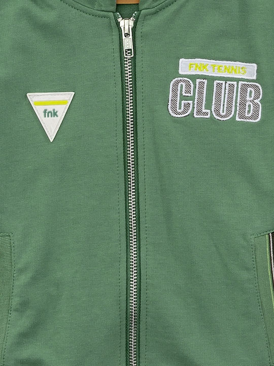 Funky Boys Hooded Sweatshirt with Zipper Green