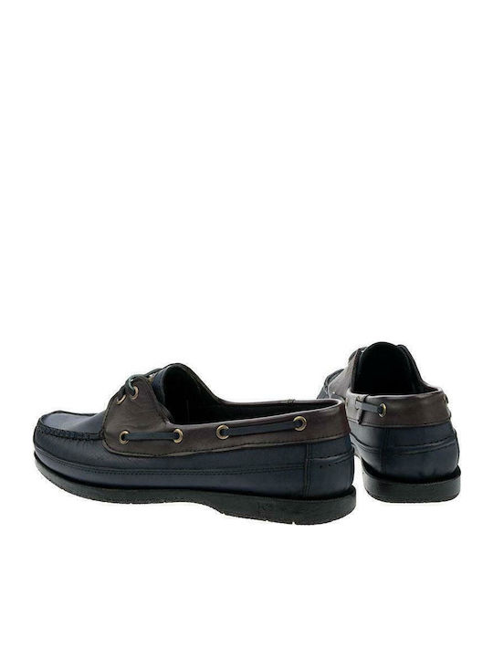 Δερμάτινα Ανδρικά Boat Shoes σε Μπλε Χρώμα
