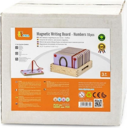 Viga Toys Μαγνητικό Μαθαίνω τους Αριθμούς Joc Educațional Litere și numere din Lemn pentru 3-5 Ani