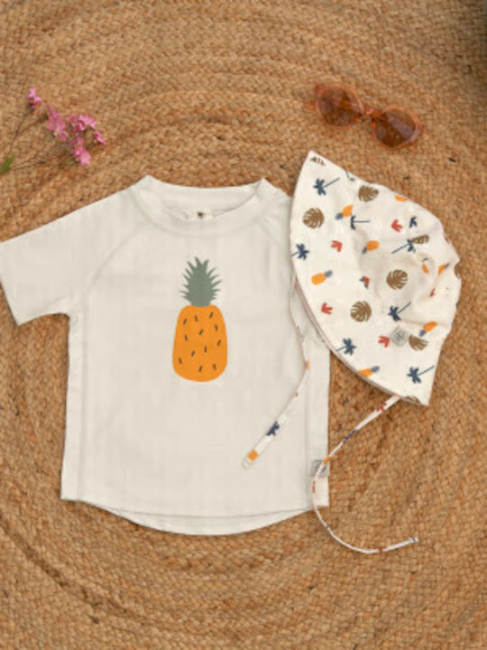 Laessig Pineapple Παιδικό Μαγιό Μπλούζα Λευκή