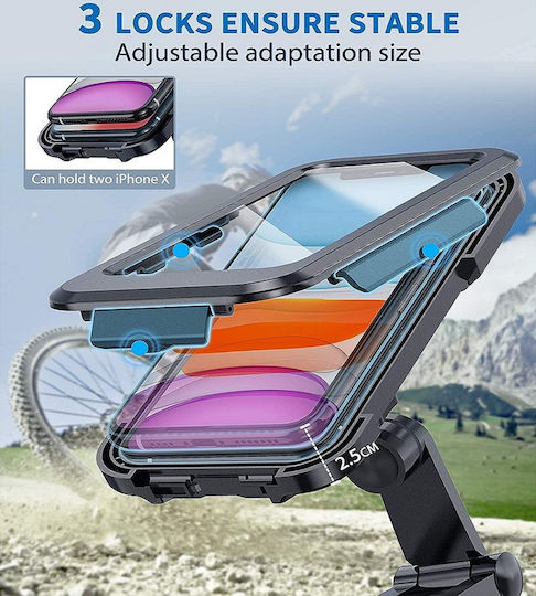 Mount Phone Motorcycle with Waterproof Case 6.5" for Steering Wheel