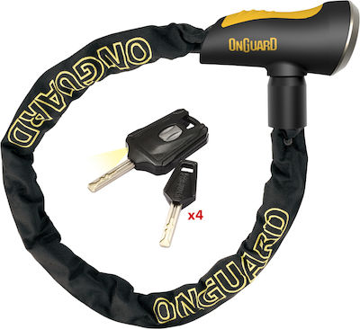 OnGuard Mastiff 150cm Motorcycle Anti-Theft Chain with Lock in Black