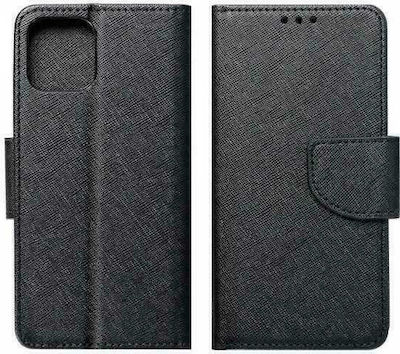 Fancy Synthetic Leather Wallet Black (Galaxy A03s)