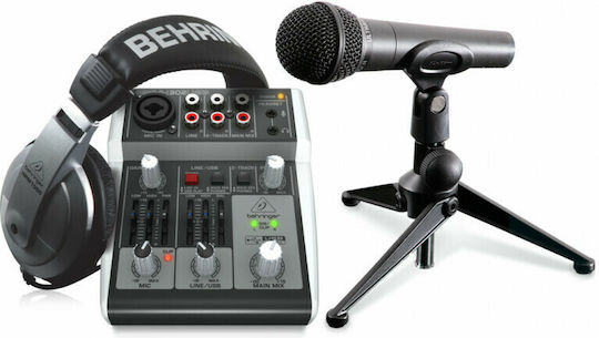 Behringer Podcastudio Usb Εξωτερική Επαγγελματική Κάρτα Ήχου με Σύνδεση USB