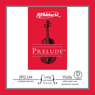 Daddario Single Steel Strings 4pcs for Viola Prelude Viola Long Scale D (Re) 16"