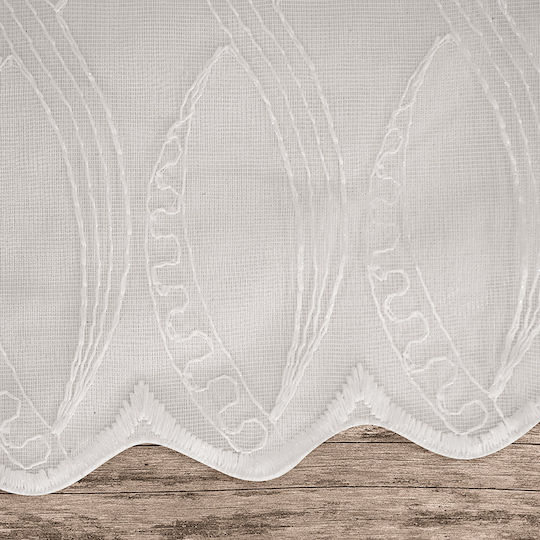 Lino Home Curtain with Pencil Pleat Grumo White 280x300cm