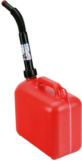 Lampa Jerry Can Fuel Container Double Position Plastic with Extension Tube 5lt Red