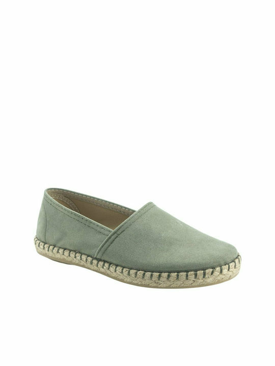 Dicas Stoff Damen Espadrilles in Khaki Farbe