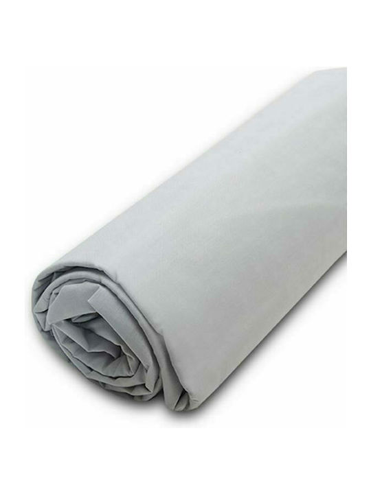 Sunshine Sheet for Single Bed with Elastic 100x200+20cm. Menta 152 18 Light Grey