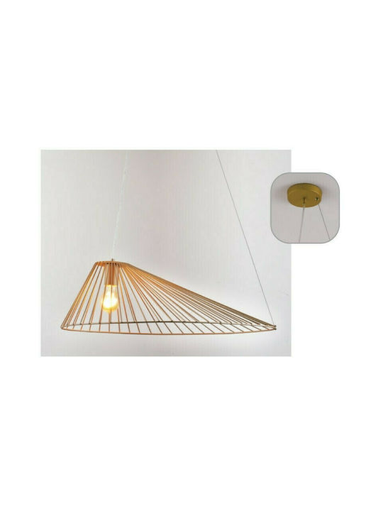 Aca Cappello Pendant Light Suspension for Socket E27 Gold