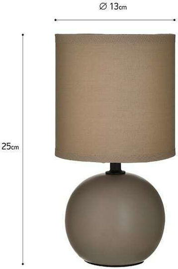 Click Ceramic Table Lamp for Socket E14 with Beige Shade and Base 6pcs
