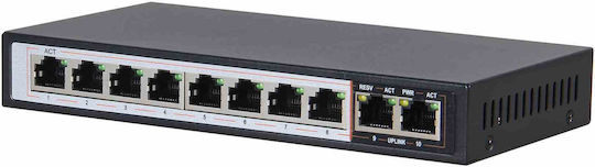 Extralink Ceres Unverwaltet L2 PoE+ Switch mit 8 Ports Gigabit (1Gbps) Ethernet
