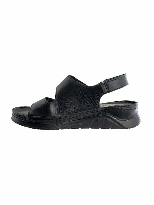 Safe Step Women's Flat Sandals Anatomic in Black Color