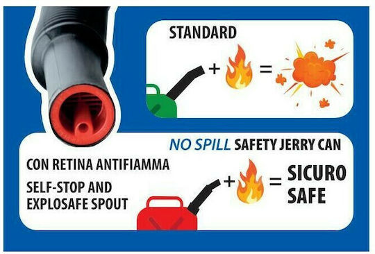 Lampa Jerry Can Fuel Can Dual Position Plastic with Extension Tube 20lt Red