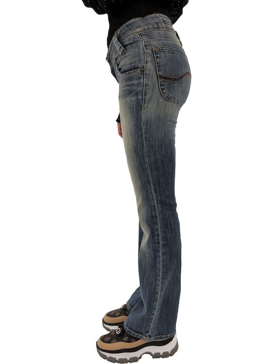 Leola Low Waist Women's Jean Trousers Flared in Slim Fit