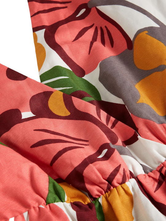 Rhitaa Sommer Mini Kleid Wickel Weiß