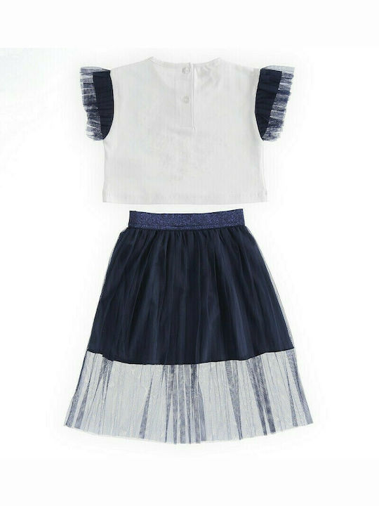 iDO Kids Set with Skirt Summer 2pcs Blue