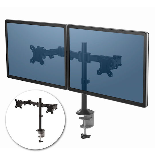 Fellowes Reflex Βάση Γραφείου για 2 Οθόνες έως 27" με Βραχίονα