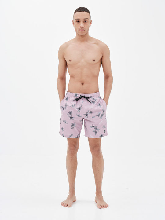 Men's Swimwear Shorts Pink With Patterns