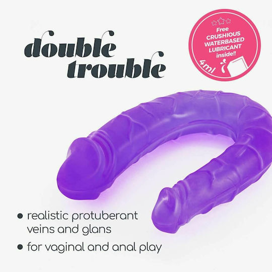 Crushious Double Trouble Realistisches Dildo Purple 27cm