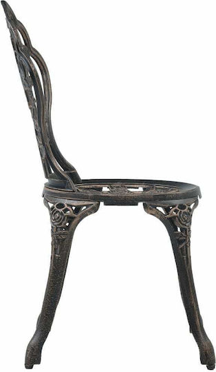 Bistro Chair Bronze 2 Pieces 41x49x81.5 cm Bistro Chair Bronze 2 Pieces 41x49x81.5 cm