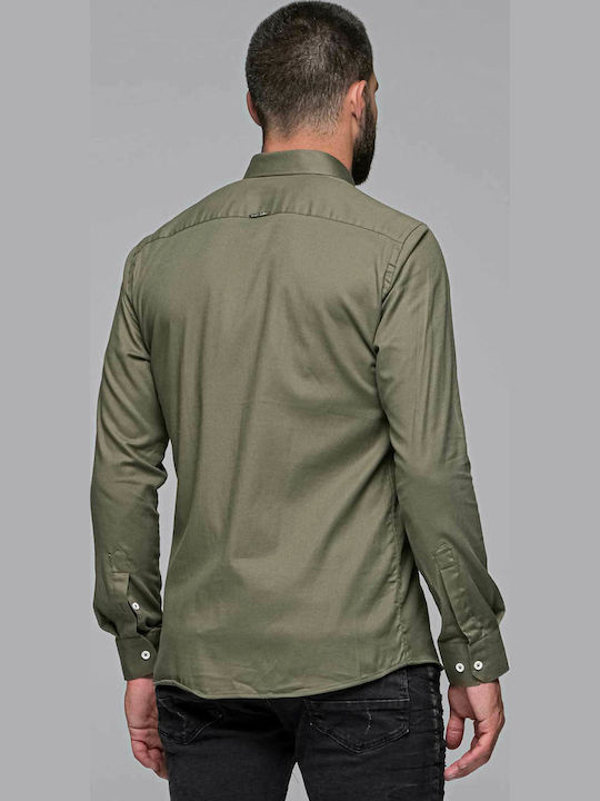 Harmony Long-sleeved Cotton Shirt Khaki
