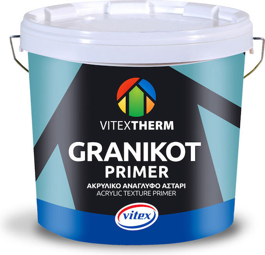 Vitex Granikot Primer Primer Acrylic Embossed Primer White Suitable for Construction Materials / Masonry 3lt