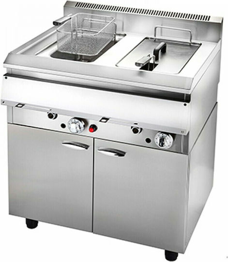Vrettos Фритюрница Газ Двойна 20кВт Капацитет 2x8л 80x69x92см Dione 2 CA