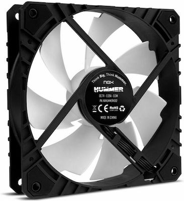 NOX H-FAN PRO Gehäuselüfter 120mm mit Verbindung 3-polig 1Stück Schwarz