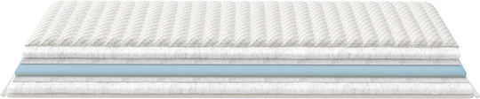 Greco Strom Mattress Topper Foam Semi-Double Foam with Elastic Straps 130x190x6cm