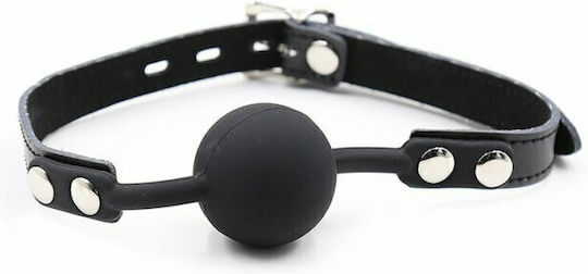 Dream Love OhMama! Fetish Silicone Ball Gag With Leather Belt Gag in Black Color