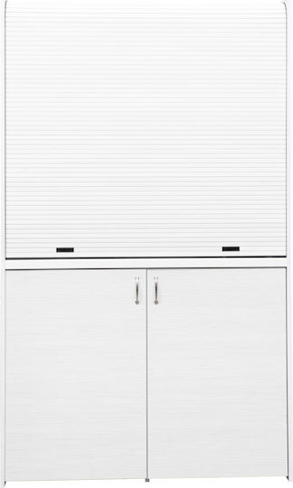 Silver КС105 КС105-Бял Многофункционална Кухненска Маса с Вляво Гурна 105x65x209см Бяла