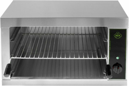M&M equipment Gewerblicher Salamanderofen Elektrisch 2.7kW mit Abmessungen 59x36x40cm