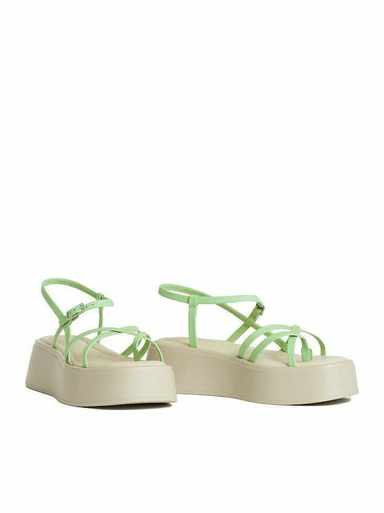 Courtney Δερμάτινα Γυναικεία Σανδάλια Mint
