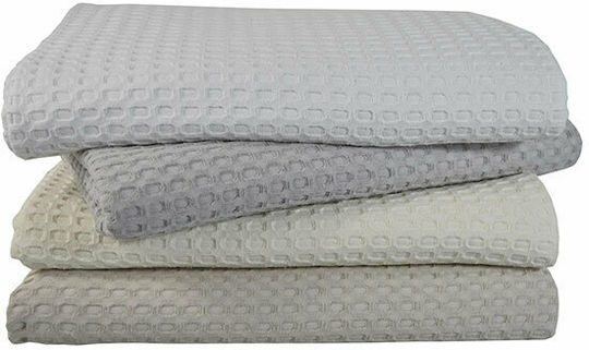 Homeline Μονή Κουβέρτα Ξενοδοχείου Πικέ Μπεζ 160x235cm 10τμχ 10 τμχ