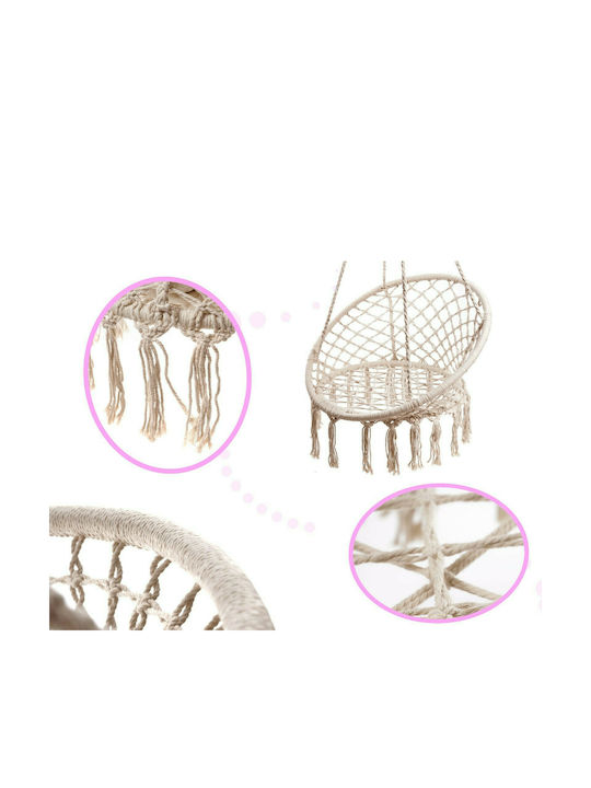 Hanging Chair Fabric W80xD80xH45cm Ecru