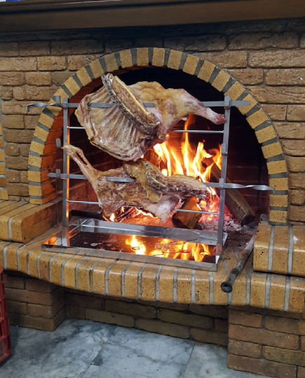 Inox Barbecue Spit for Fireplace 60cm