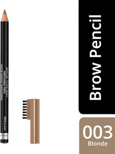 Rimmel Brow This Way Professional Pencil Eyebrow Makeup 003 Blond