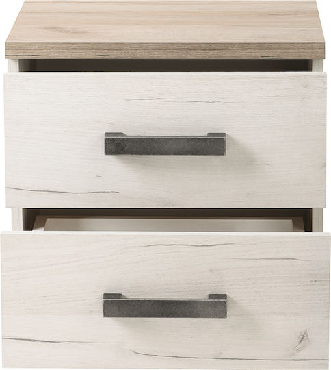 Комод Kent Νο Дървен Сив дъб / бял дъб 44.5x33.5x43см