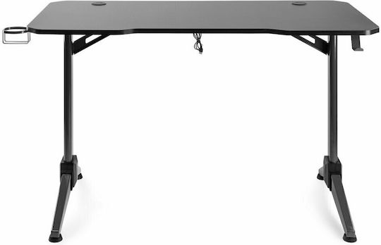 Spielbüro DB20 Holz Schwarz mit Metallbeinen, LED & USB-Anschlüssen 120x60x75cm