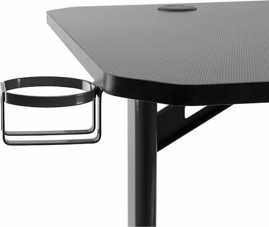 Spielbüro DB20 Holz Schwarz mit Metallbeinen, LED & USB-Anschlüssen 120x60x75cm