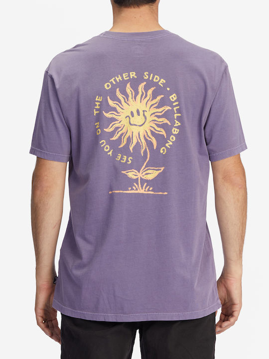 Billabong Sun Flower Men's Short Sleeve T-shirt Purple