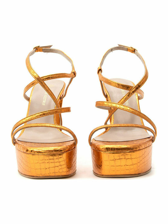 Leather Sandals Orange