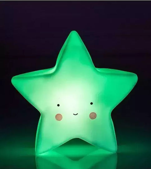 Interbaby LED Kinder Dekorative Lampe Sternchen Blau 15.5x8.3x9.2εκ.
